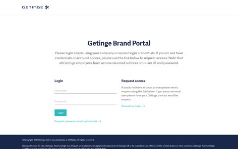 Getinge Brand Portal