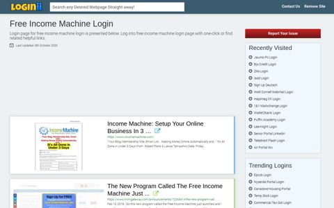 Free Income Machine Login - Loginii.com