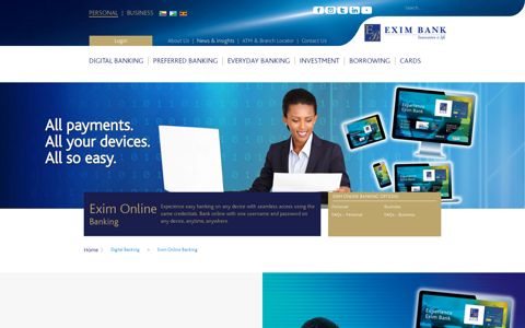 Exim Online Banking - Exim Bank Tanzania