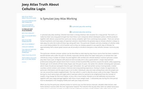 Joey Atlas Truth About Cellulite Login - Google Sites