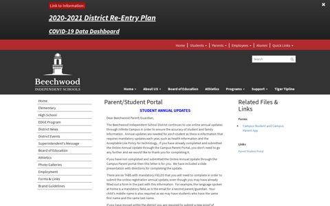 Parent/Student Portal - Beechwood Independent School District