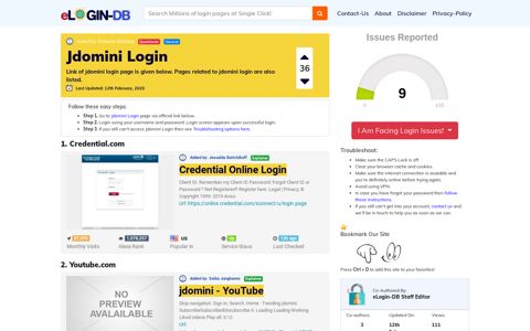 Jdomini Login - A database full of login pages from all over the ...