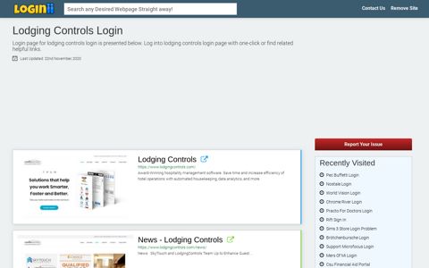 Lodging Controls Login - Loginii.com