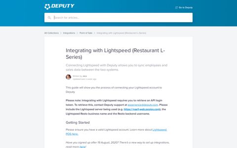 Integrating with Lightspeed (Restaurant L-Series) | Deputy ...