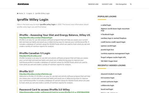Iprofile Wiley Login ❤️ One Click Access - iLoveLogin