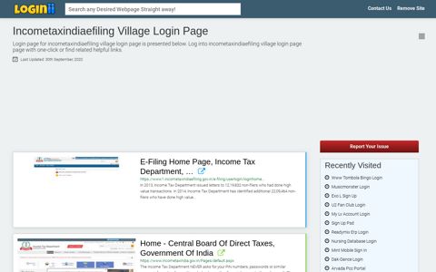 Incometaxindiaefiling Village Login Page - Loginii.com