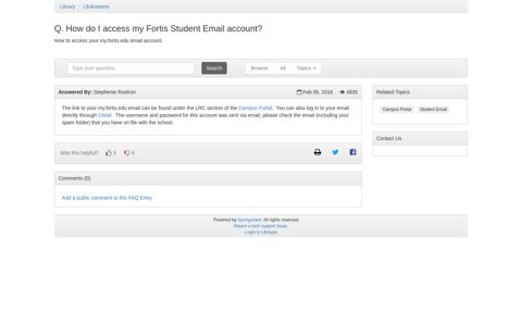 How do I access my Fortis Student Email account? - LibAnswers