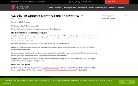COVID-19 Update: ConferZoom and Free Wi-fi - Long Beach ...