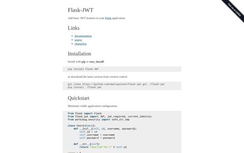 Flask-JWT — Flask-JWT 0.3.2 documentation