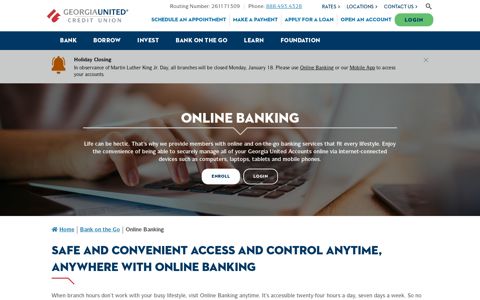 Online Banking Services | Georgia United Credit Union