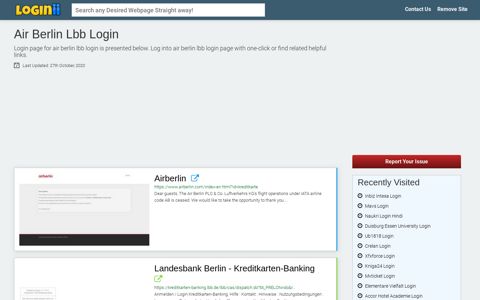 Air Berlin Lbb Login - Loginii.com