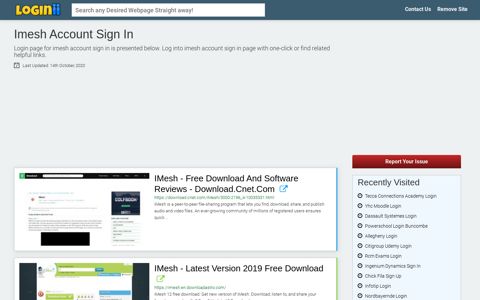 Imesh Account Sign In - Loginii.com