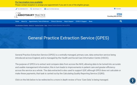 General Practice Extraction Service (GPES) – The Abbotsbury ...