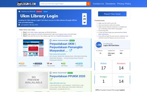 Ukm Library Login - Logins-DB