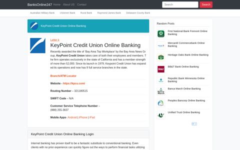KeyPoint Credit Union Online Banking Login - BanksOnline247