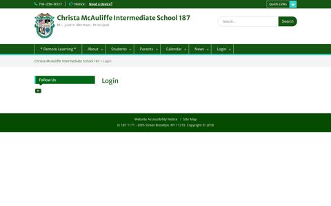 Login - Christa McAuliffe Intermediate School 187