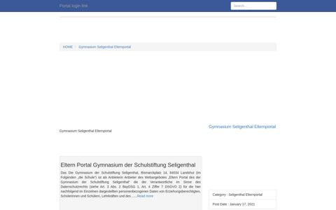 [LOGIN] Gymnasium Seligenthal Elternportal FULL ... - Portal login link