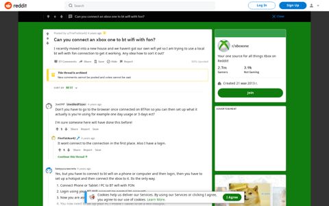 Can you connect an xbox one to bt wifi with fon? : xboxone