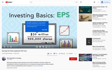 Earnings Per Share Explained | Phil Town - YouTube