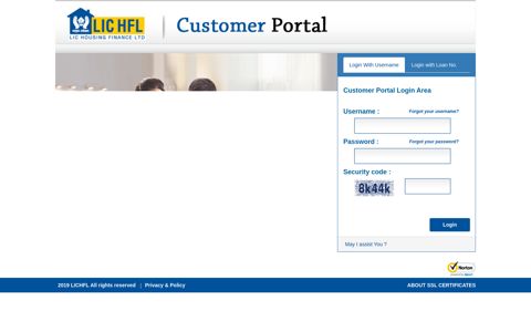 LIC HFL | Customer Portal: Login - LIC Housing Finance
