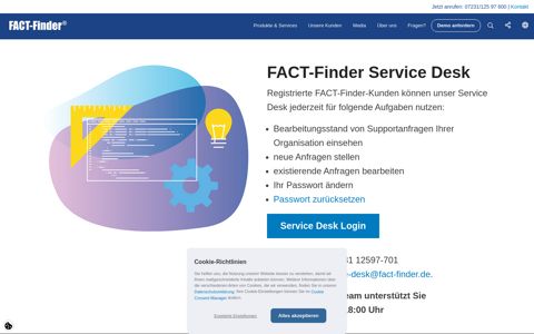 Customer Service Desk | FACT-Finder