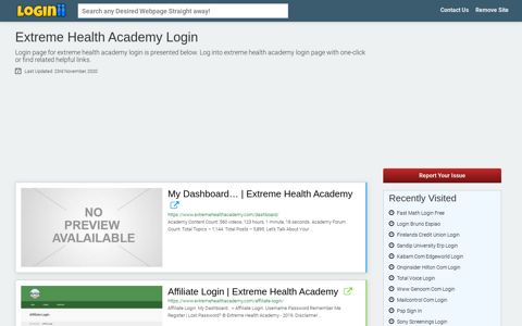 Extreme Health Academy Login - Loginii.com