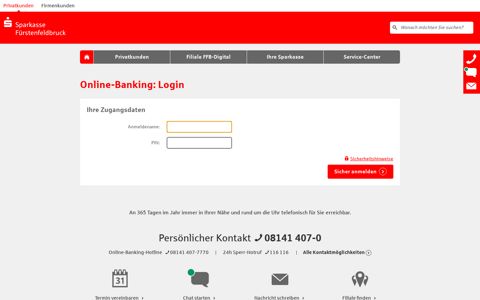 Login Online-Banking - Sparkasse Fürstenfeldbruck