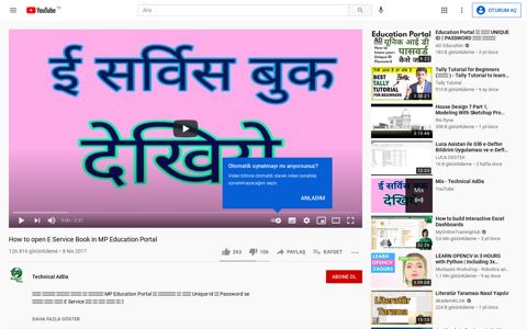 How to open E Service Book in MP Education Portal - YouTube