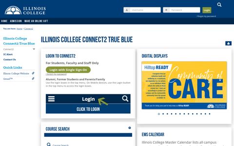 Illinois College Connect2 True Blue
