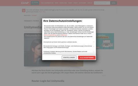 Unitymedia: Router-Login - so geht's - CHIP
