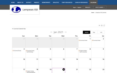 Home / Lampasas ISD Calendar