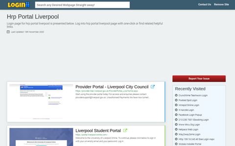 Hrp Portal Liverpool - Loginii.com