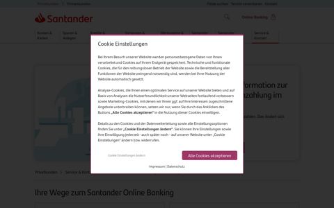 Ihr Online Banking - Santander