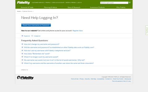 Fidelity Login Help and FAQ - Fidelity Investments