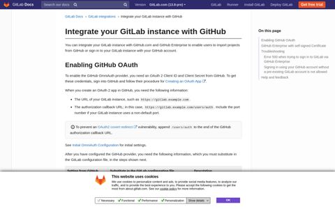 Integrate your GitLab instance with GitHub | GitLab