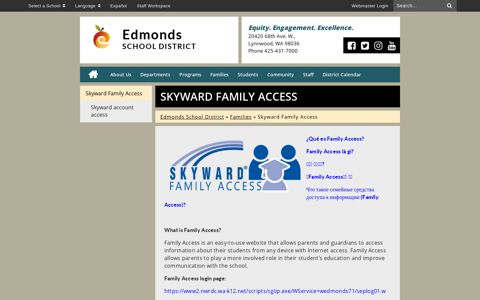 Skyward Family Access - Edmonds School District