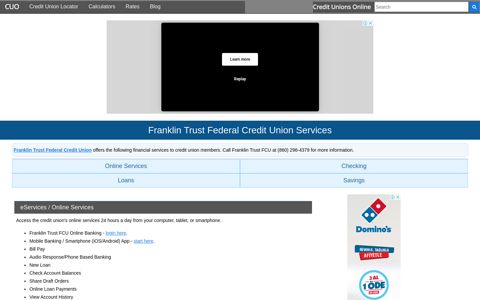 Franklin Trust Federal - Credit Unions Online