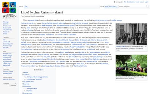 List of Fordham University alumni - Wikipedia