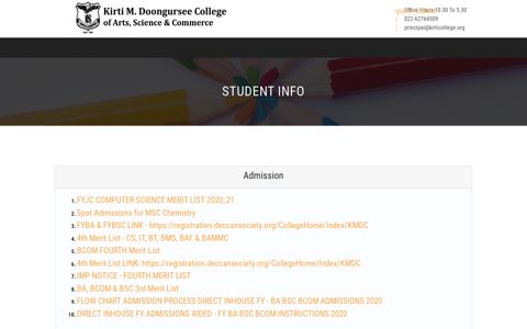 Admission - Kirti M. Doongursee College of Arts, Science ...