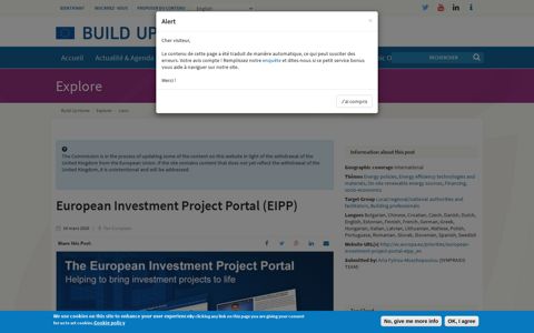 European Investment Project Portal (EIPP) | Build Up