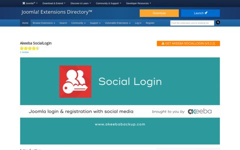 Akeeba SocialLogin, by Akeeba Ltd - Joomla Extension ...