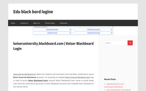 keiseruniversity.blackboard.com | Keiser University ...