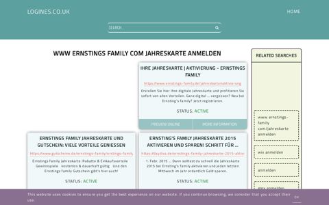 www ernstings family com jahreskarte anmelden - General ...