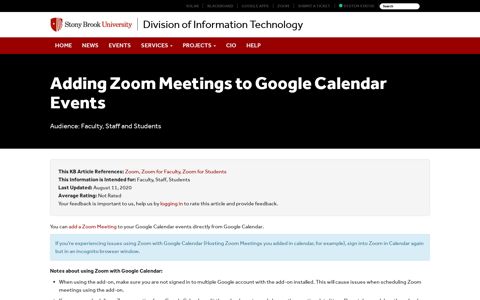 Adding Zoom Meetings to Google Calendar Events | Division ...