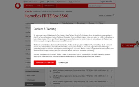 HomeBox FRITZ!Box 6360 - Vodafone Kabel Deutschland ...