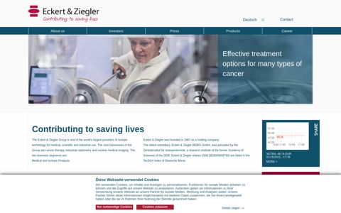 Eckert & Ziegler Strahlen- und Medizintechnik AG: Home_ezag