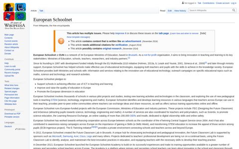 European Schoolnet - Wikipedia