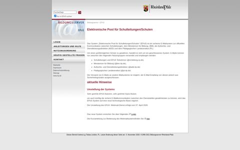 EPoS: Elektronische Post für Schulleitungen: Bildungsserver ...