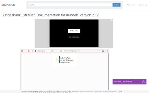 Bundesbank ExtraNet. Dokumentation für Kunden. Version 2.12