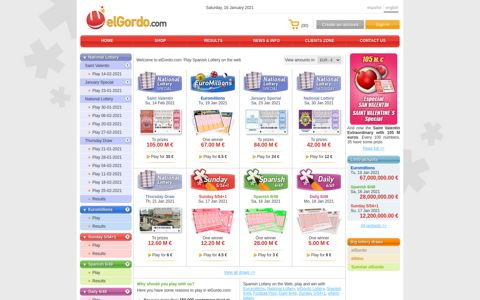 elGordo.com - Spanish Lottery, euromillions, primitiva ...